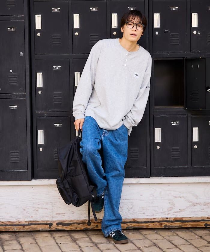 Columbia×FREAK'S STORE/亨利領 長袖T恤(日本聯名限定)