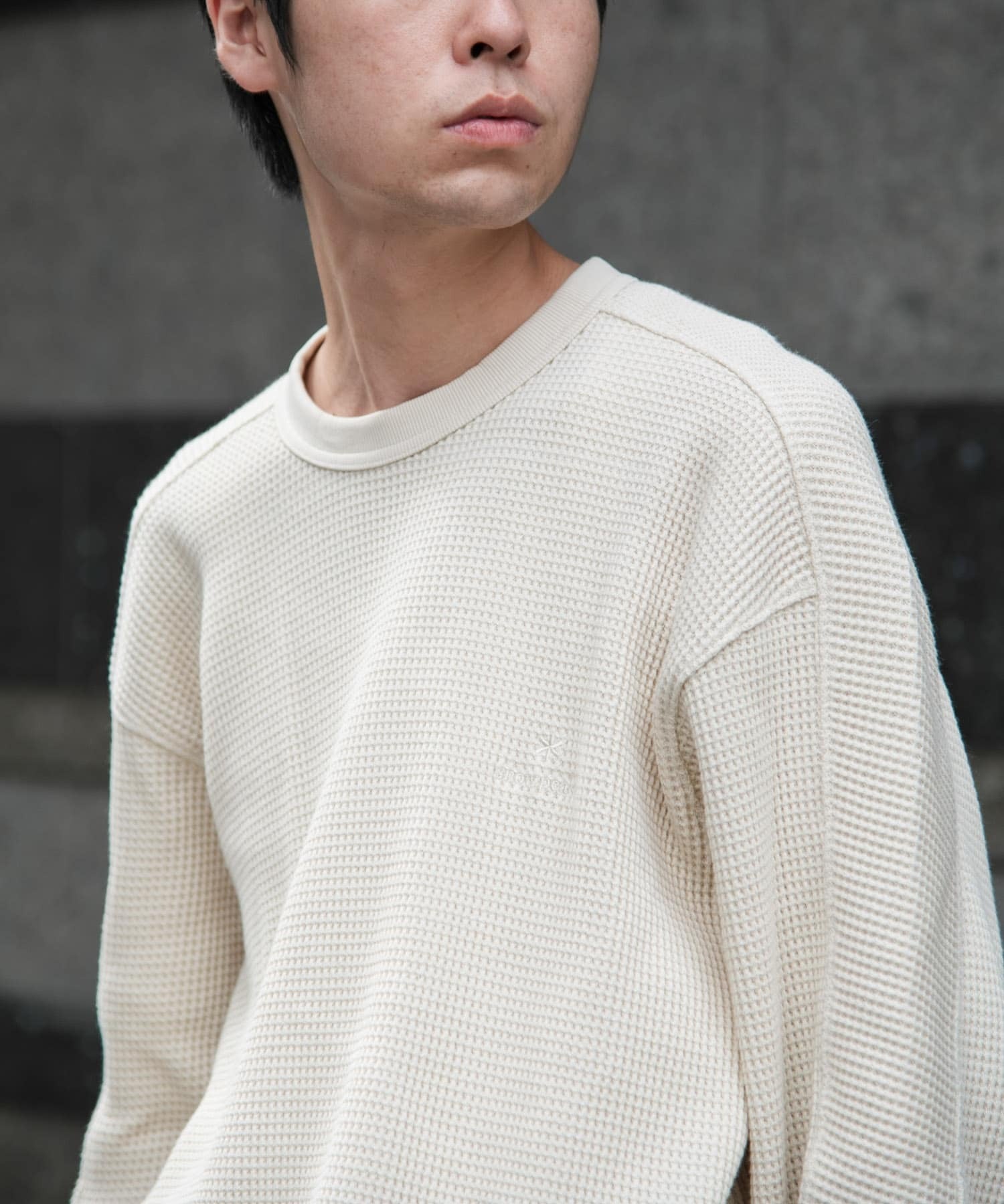 Snow Peak Apparel × DOORS / 日本聯名限定 厚磅華夫格 長袖T恤