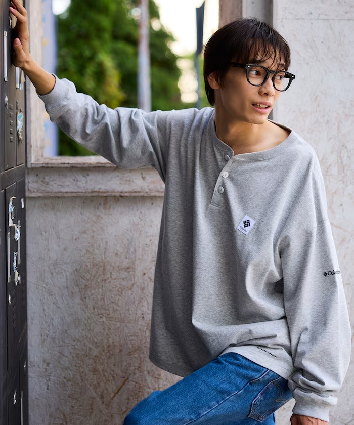 Columbia×FREAK'S STORE/亨利領 長袖T恤(日本聯名限定)