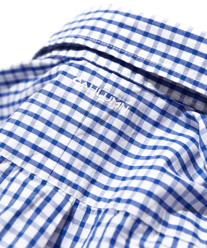 CAHLUMN Magazine Pocket Broad Shirt(Gingham) / 格紋襯衫