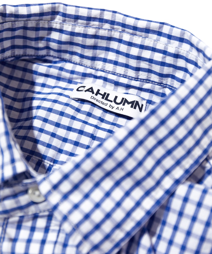 CAHLUMN Magazine Pocket Broad Shirt(Gingham) / 格紋襯衫