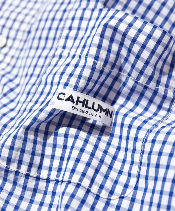 CAHLUMN Magazine Pocket Broad Shirt(Gingham) / 格紋襯衫