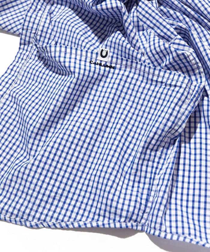 CAHLUMN Magazine Pocket Broad Shirt(Gingham) / 格紋襯衫