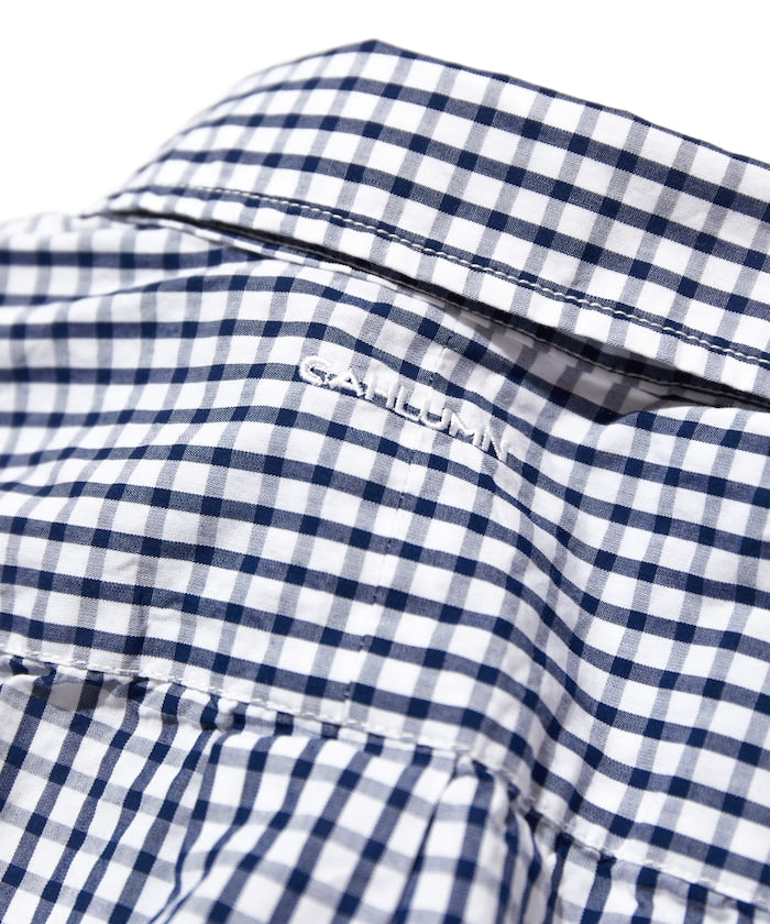 CAHLUMN Magazine Pocket Broad Shirt(Gingham) / 格紋襯衫