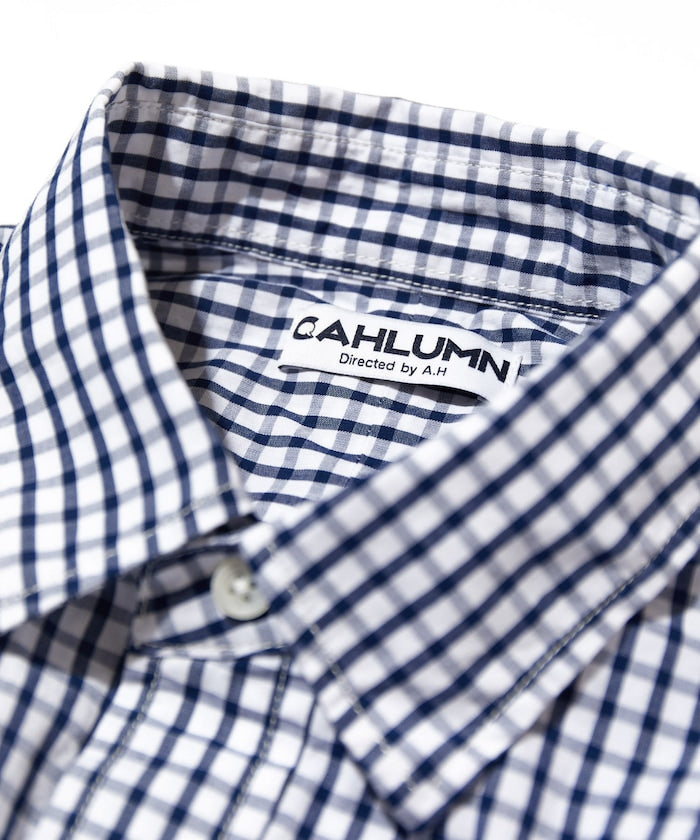 CAHLUMN Magazine Pocket Broad Shirt(Gingham) / 格紋襯衫