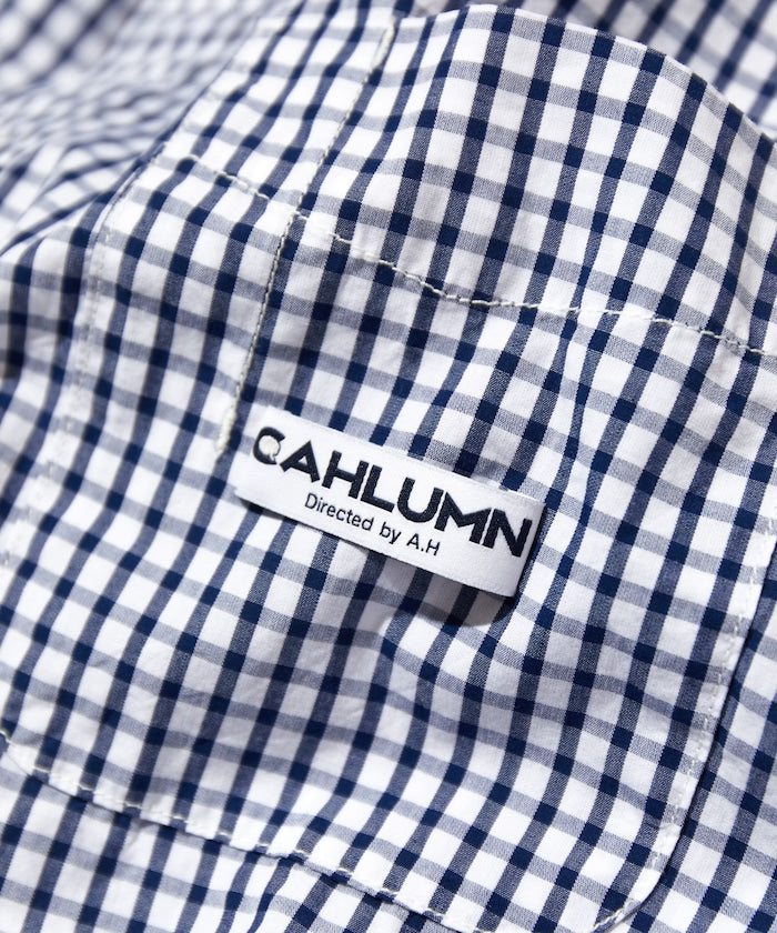 CAHLUMN Magazine Pocket Broad Shirt(Gingham) / 格紋襯衫