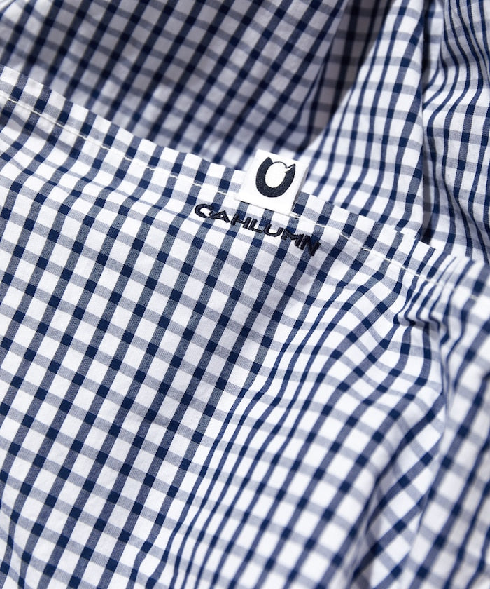 CAHLUMN Magazine Pocket Broad Shirt(Gingham) / 格紋襯衫