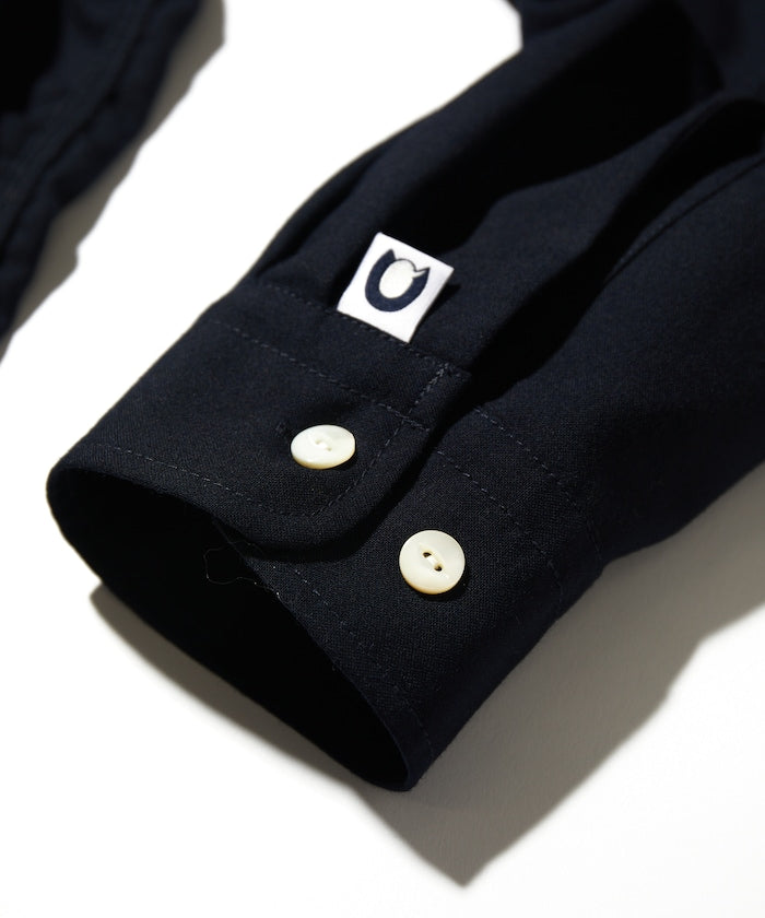 CAHLUMN Saxony Chain Stitch Open Collar Shirt / 薩克森羊毛鏈式縫線襯衫