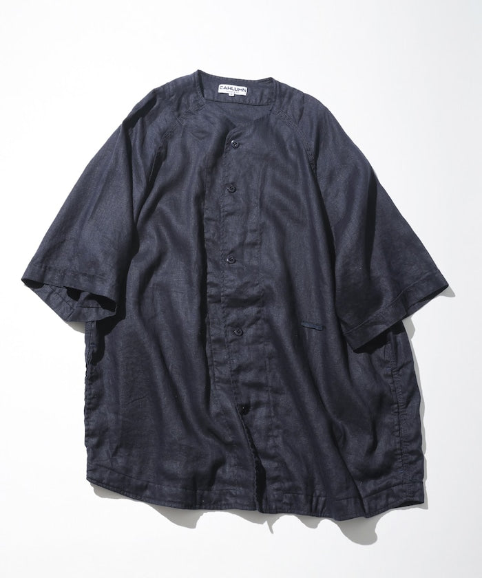 CAHLUMN Linen Baseball Shirt / 亞麻 棒球襯衫