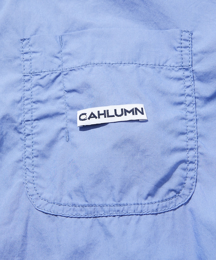 CAHLUMN Magazine Pocket Chain Stitch Open Collar Shirt / 三本針開襟短袖襯衫