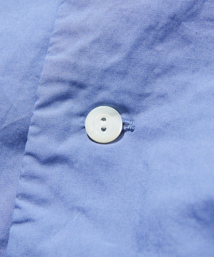 CAHLUMN Magazine Pocket Chain Stitch Open Collar Shirt / 三本針開襟短袖襯衫