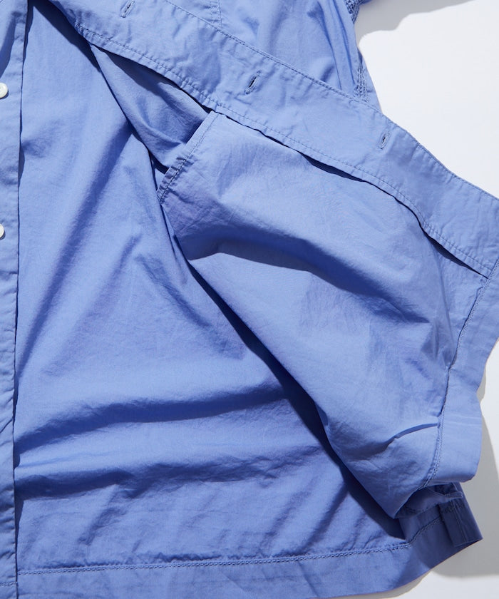 CAHLUMN Magazine Pocket Chain Stitch Open Collar Shirt / 三本針開襟短袖襯衫