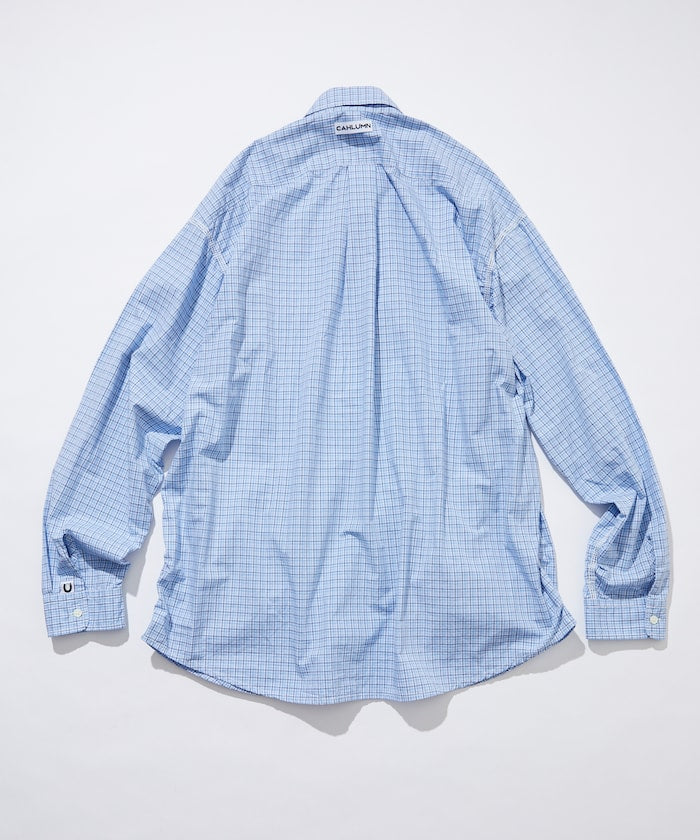 CAHLUMN Magazine Pocket Chain Stitch Shirt / 雜誌口袋寬布布料B.D襯衫