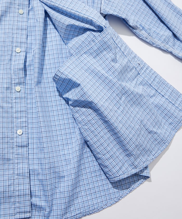 CAHLUMN Magazine Pocket Chain Stitch Shirt / 雜誌口袋寬布布料B.D襯衫