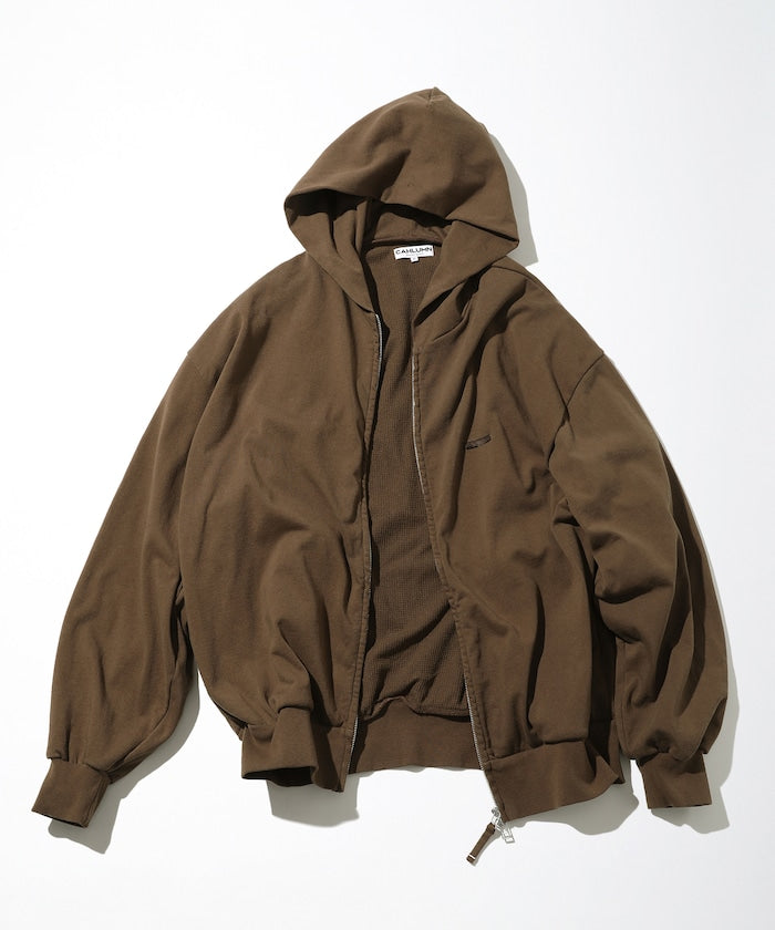 CAHLUMN Heavy Weight Jersey Thermal Lined Zip Hoodie / 重磅棉質針織加厚內襯拉鍊連帽外套