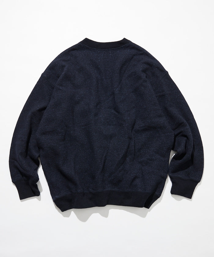 CAHLUMN Merino Wool+Cotton Loop Back V-neck Sweatshirt / 雙材質 V領衫