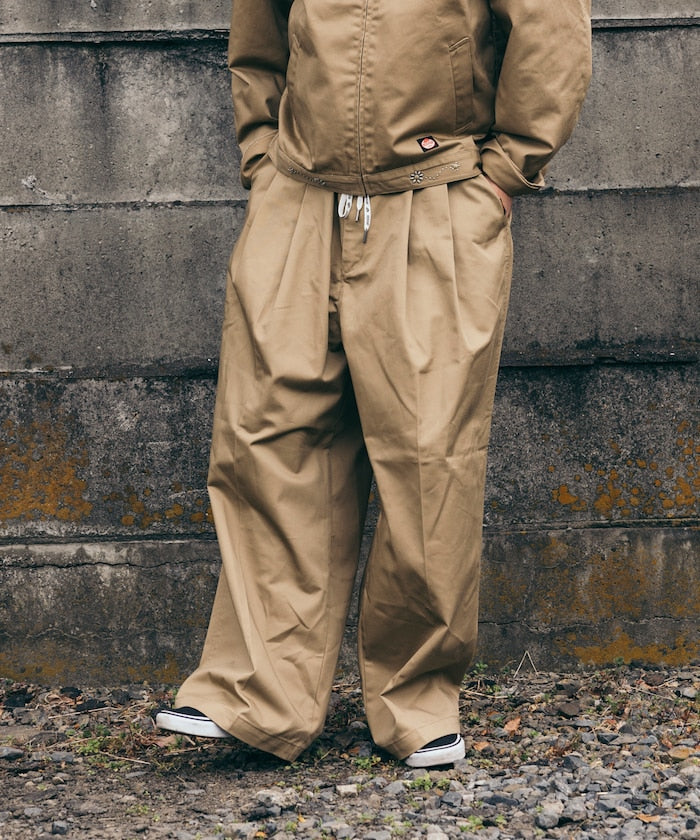 RED KAP 別注 SMU PT-38 2TUCK BAGGY WIDE TWILL PANTS / 別注寬版雙褶厚斜紋工作圓筒長褲