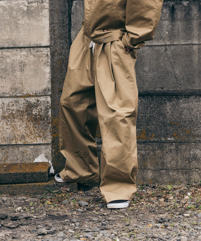 RED KAP 別注 SMU PT-38 2TUCK BAGGY WIDE TWILL PANTS / 別注寬版雙褶厚斜紋工作圓筒長褲