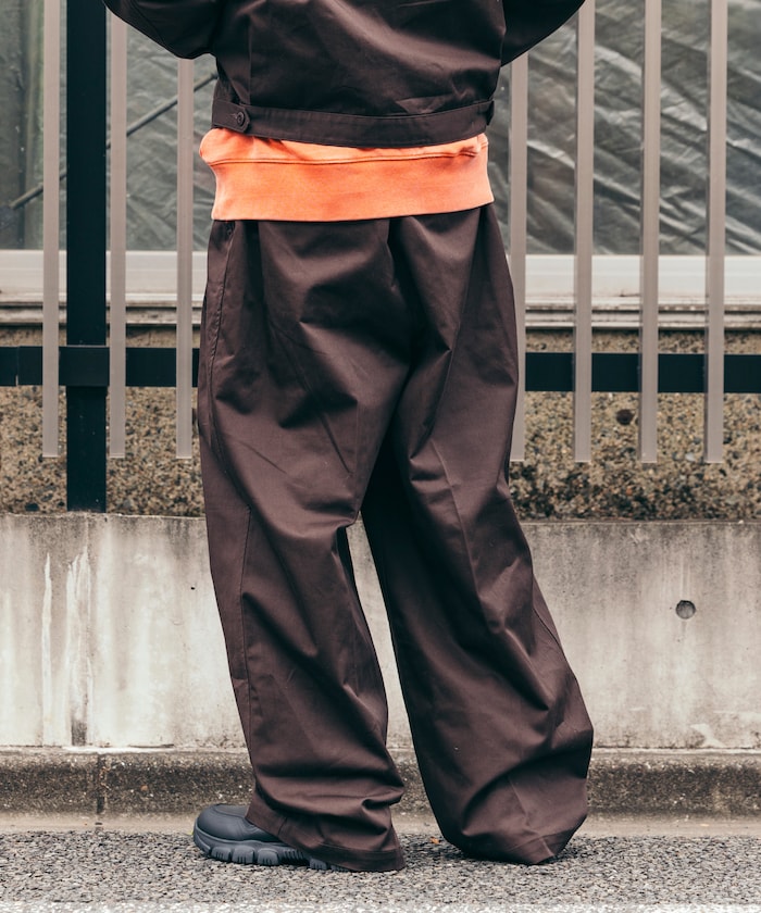 RED KAP 別注 SMU PT-38 2TUCK BAGGY WIDE TWILL PANTS / 別注寬版雙褶厚斜紋工作圓筒長褲