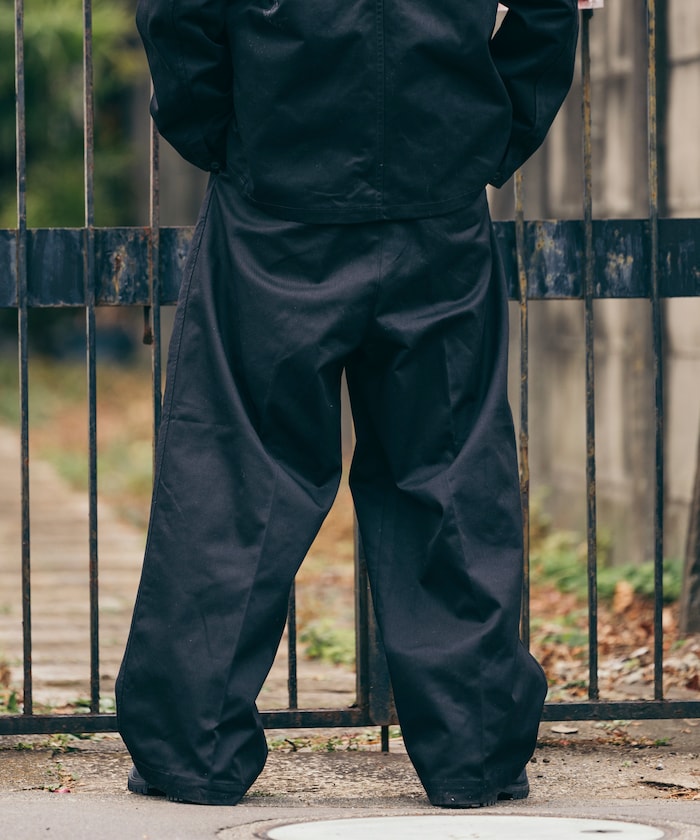 RED KAP 別注 SMU PT-38 2TUCK BAGGY WIDE TWILL PANTS / 別注寬版雙褶厚斜紋工作圓筒長褲