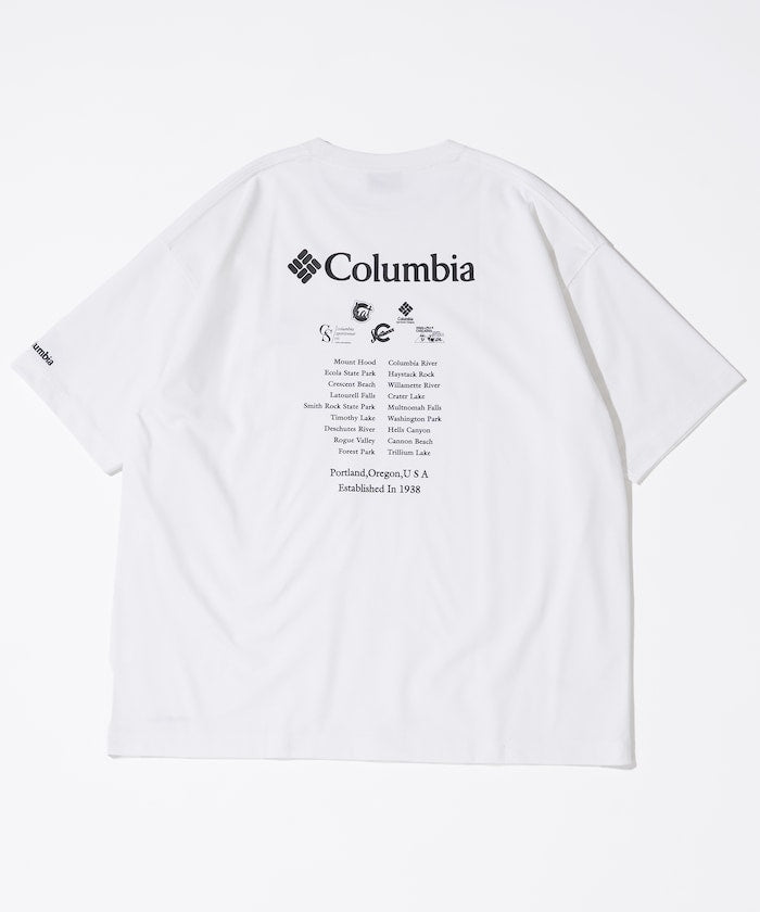 Columbia × FREAK'S STORE / 別注字樣背印吸濕快乾T恤