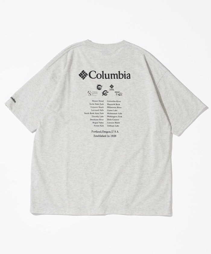 Columbia × FREAK'S STORE / 別注字樣背印吸濕快乾T恤