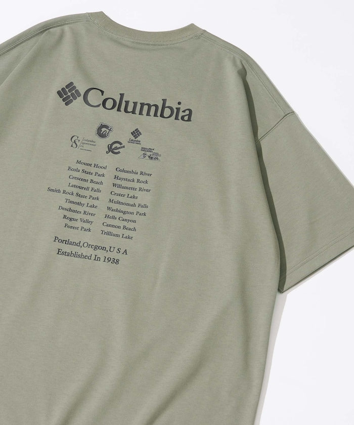 Columbia × FREAK'S STORE / 別注字樣背印吸濕快乾T恤