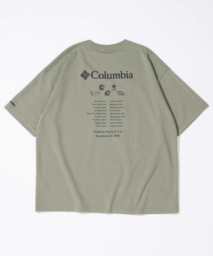 Columbia × FREAK'S STORE / 別注字樣背印吸濕快乾T恤