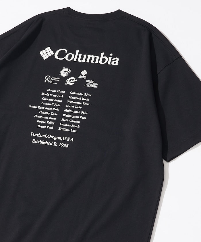Columbia × FREAK'S STORE / 別注字樣背印吸濕快乾T恤