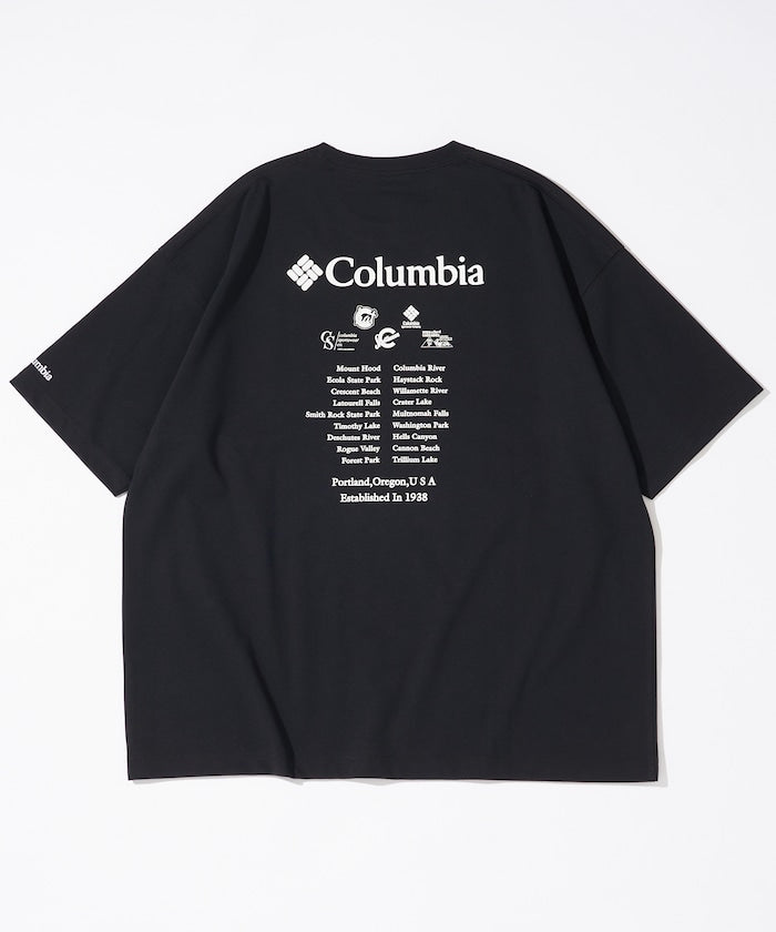Columbia × FREAK'S STORE / 別注字樣背印吸濕快乾T恤