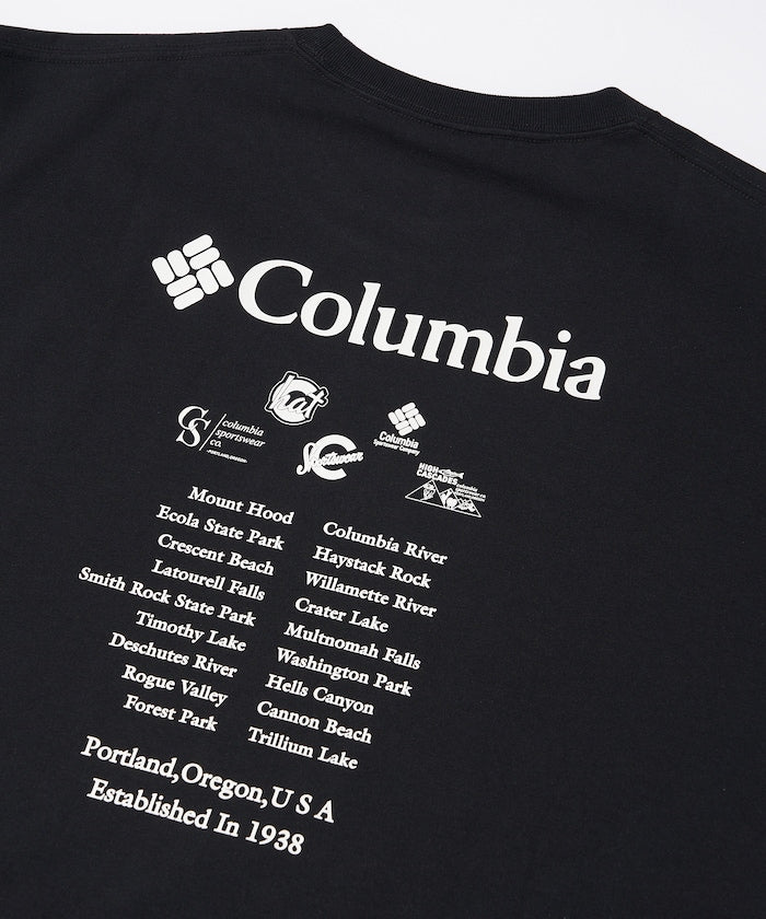 Columbia × FREAK'S STORE / 別注字樣背印吸濕快乾T恤