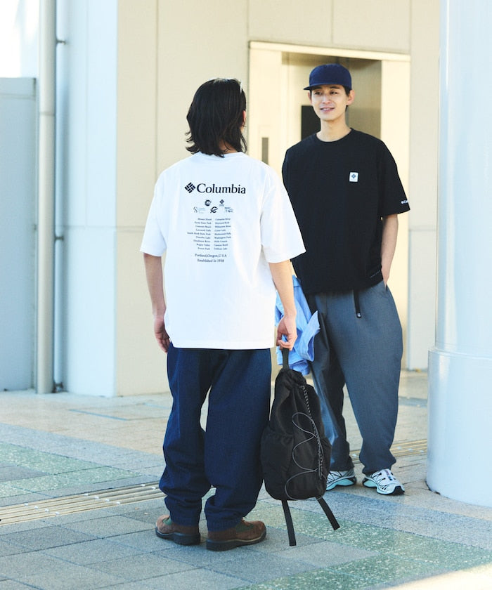 Columbia × FREAK'S STORE / 別注字樣背印吸濕快乾T恤