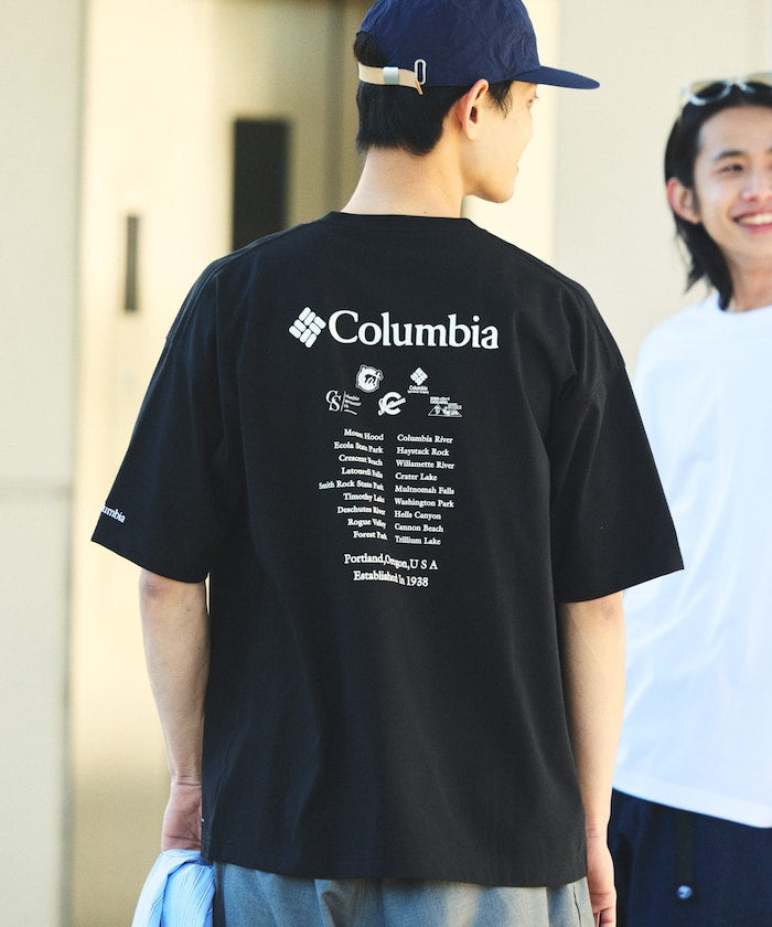 Columbia × FREAK'S STORE / 別注字樣背印吸濕快乾T恤