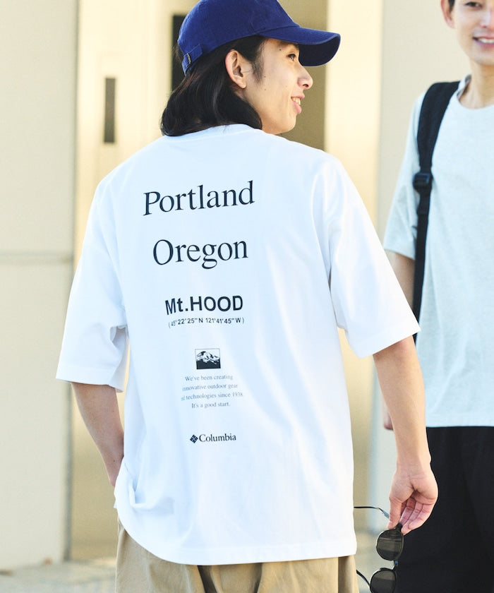 Columbia × FREAK'S STORE / 別注字樣背印吸濕快乾T恤