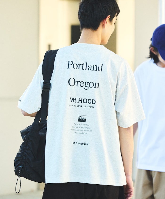 Columbia × FREAK'S STORE / 別注字樣背印吸濕快乾T恤
