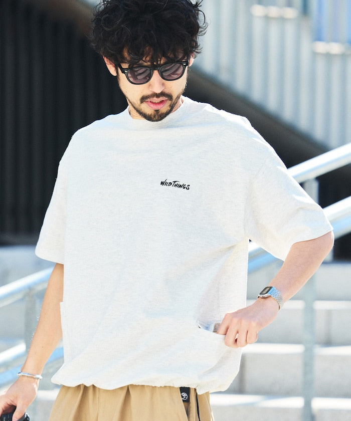 WILD THINGS×FREAK'S STORE / 別注側袋設計 抽繩下擺 短袖T恤