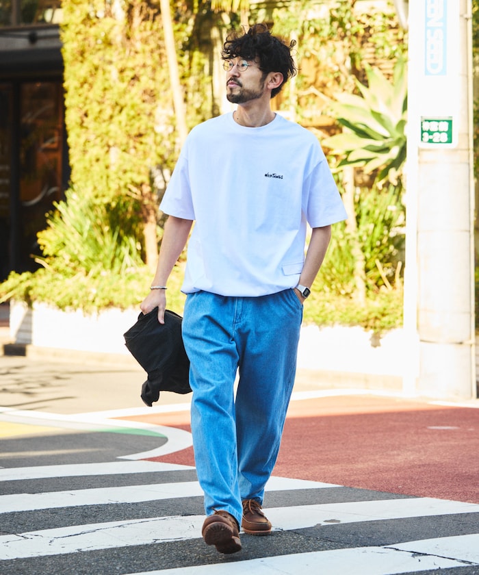 WILD THINGS×FREAK'S STORE / 別注側袋設計 抽繩下擺 短袖T恤