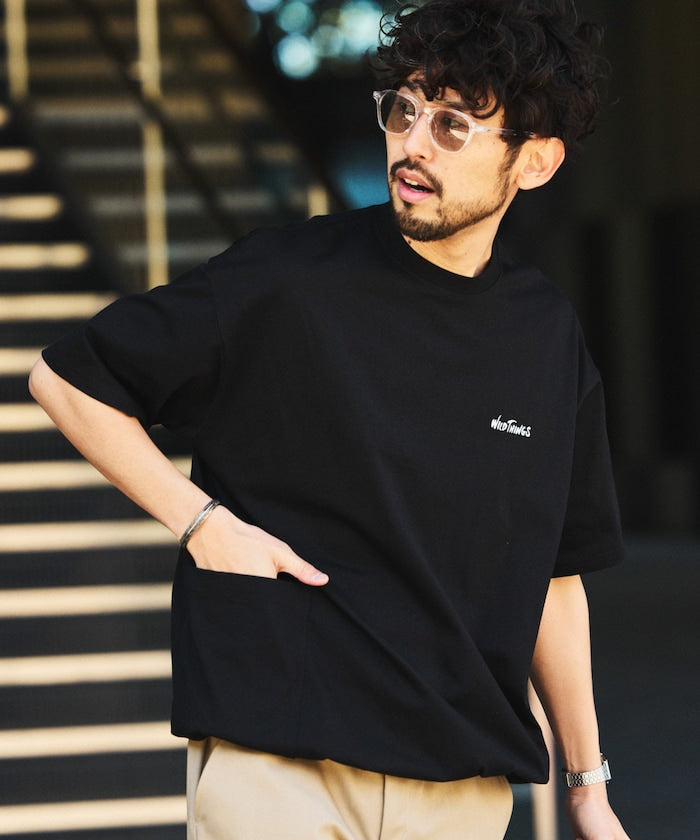 WILD THINGS×FREAK'S STORE / 別注側袋設計 抽繩下擺 短袖T恤