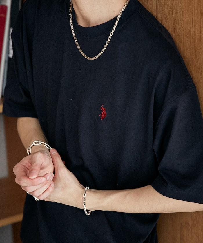 U.S. POLO ASSN. / 涼感刺繡短袖T恤+短褲 套裝組