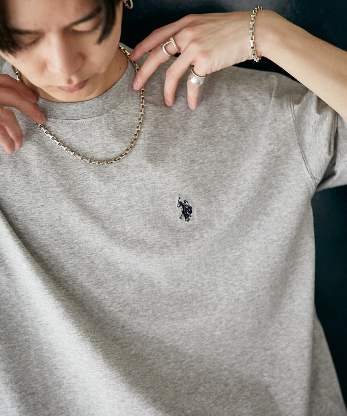 U.S. POLO ASSN. / 涼感刺繡短袖T恤+短褲 套裝組