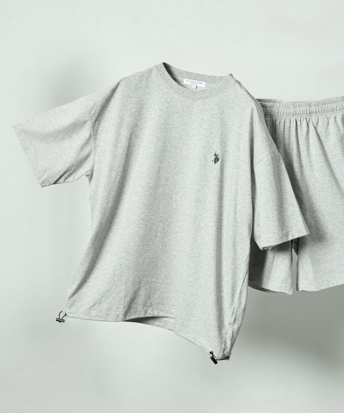 U.S. POLO ASSN. / 涼感刺繡短袖T恤+短褲 套裝組