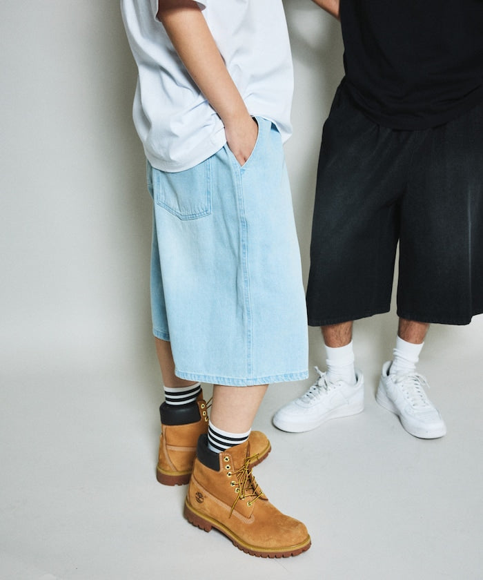 FREAK’S STORE / 復古水洗 牛仔鬆緊短褲