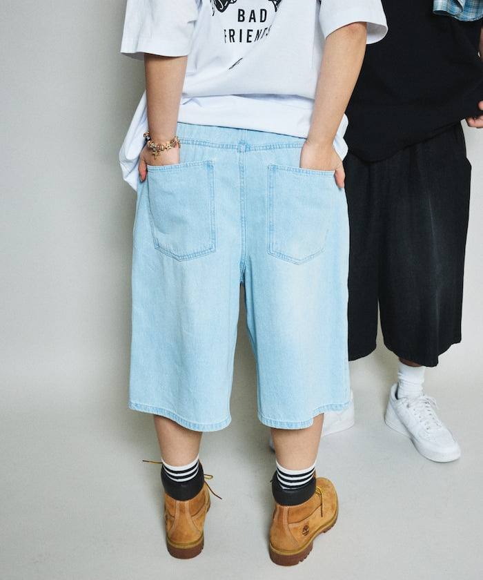 FREAK’S STORE / 復古水洗 牛仔鬆緊短褲