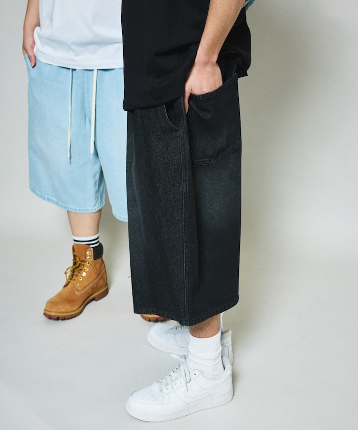 FREAK’S STORE / 復古水洗 牛仔鬆緊短褲