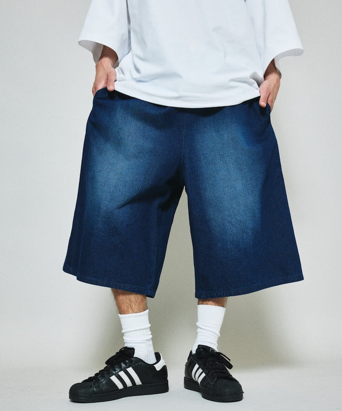 FREAK’S STORE / 復古水洗 牛仔鬆緊短褲