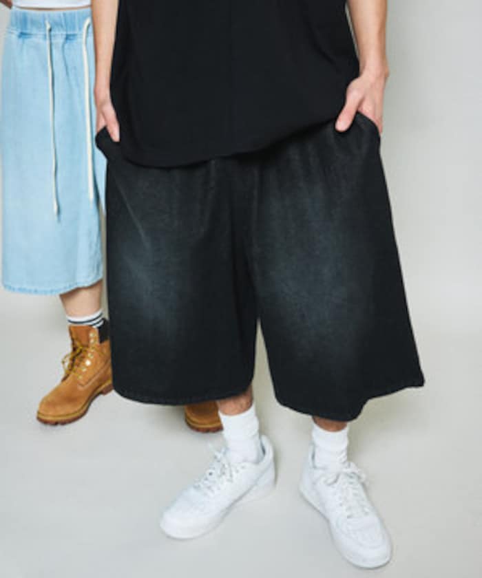 FREAK’S STORE / 復古水洗 牛仔鬆緊短褲