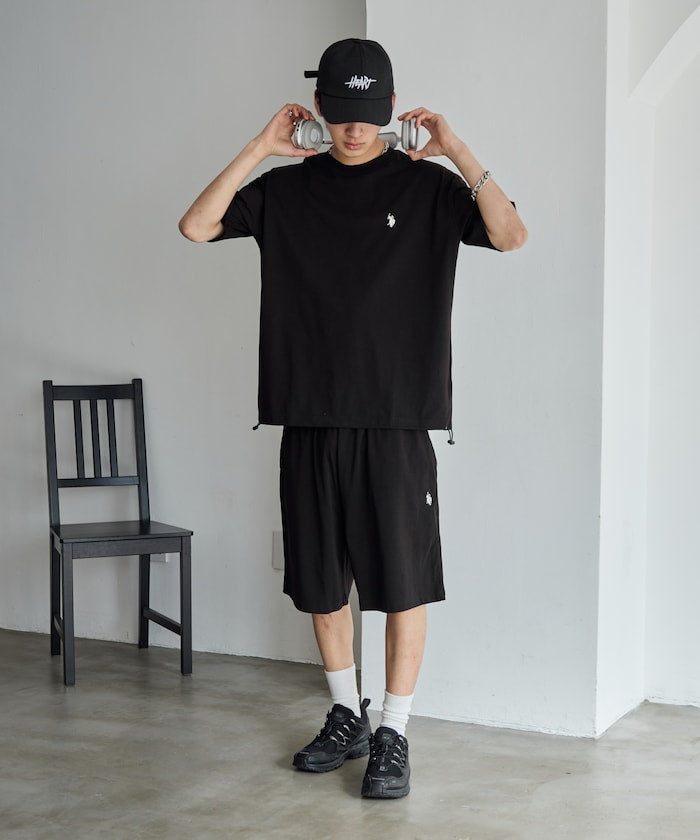 U.S. POLO ASSN. / 涼感刺繡短袖T恤+短褲 套裝組