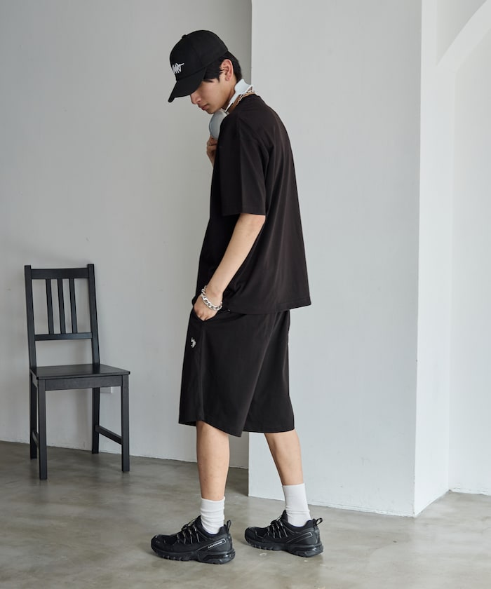 U.S. POLO ASSN. / 涼感刺繡短袖T恤+短褲 套裝組