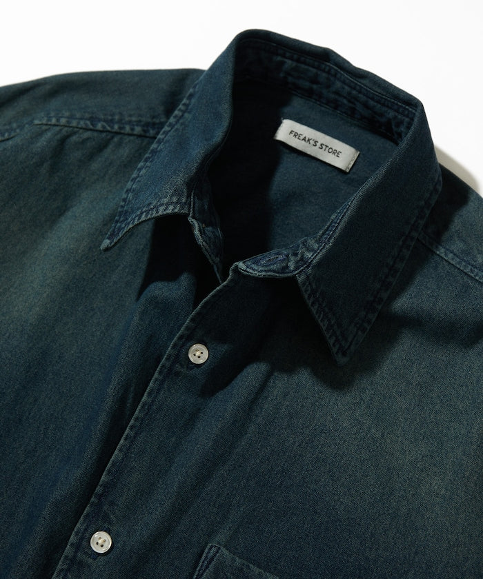 FREAK’S STORE / 寬版 丹寧 短襯衫