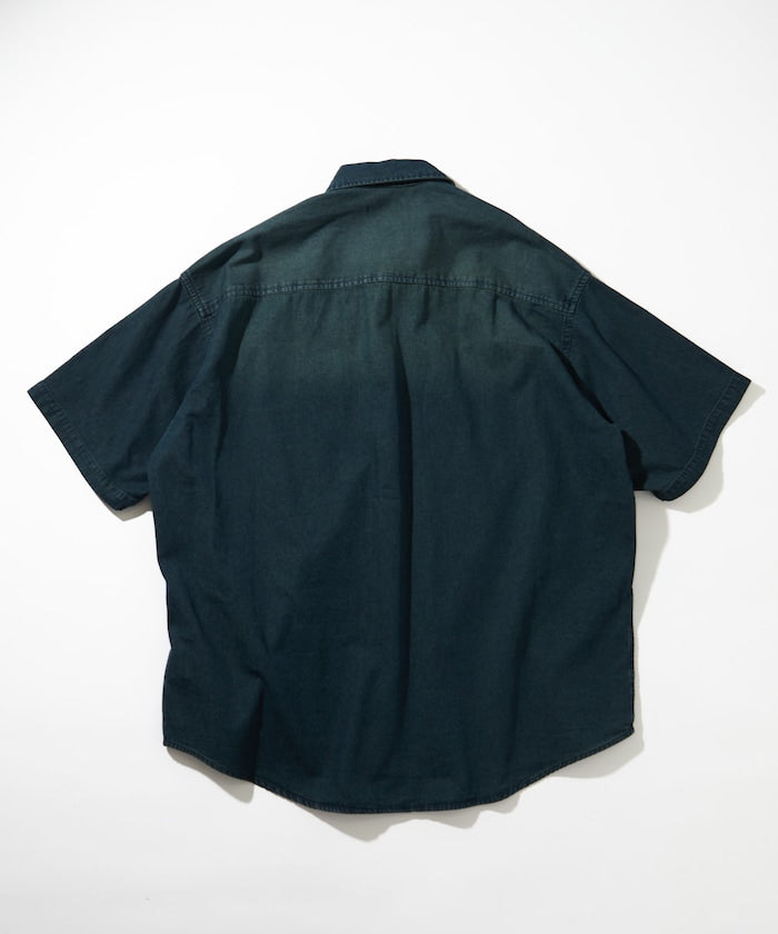 FREAK’S STORE / 寬版 丹寧 短襯衫